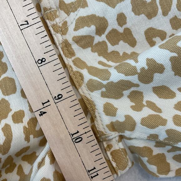 J Crew Jeans Pants Womens Size 28 Leopard Animal 10” High Rise Toothpick NEW - Picture 13 of 16